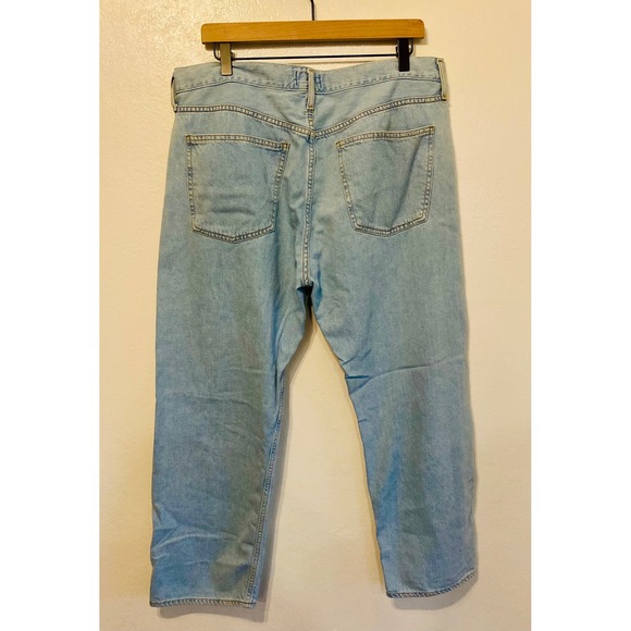 Agolde Parker Jean Ladies 32 Light Wash Relaxed Cropped Straight Leg Denim - Picture 3 of 11